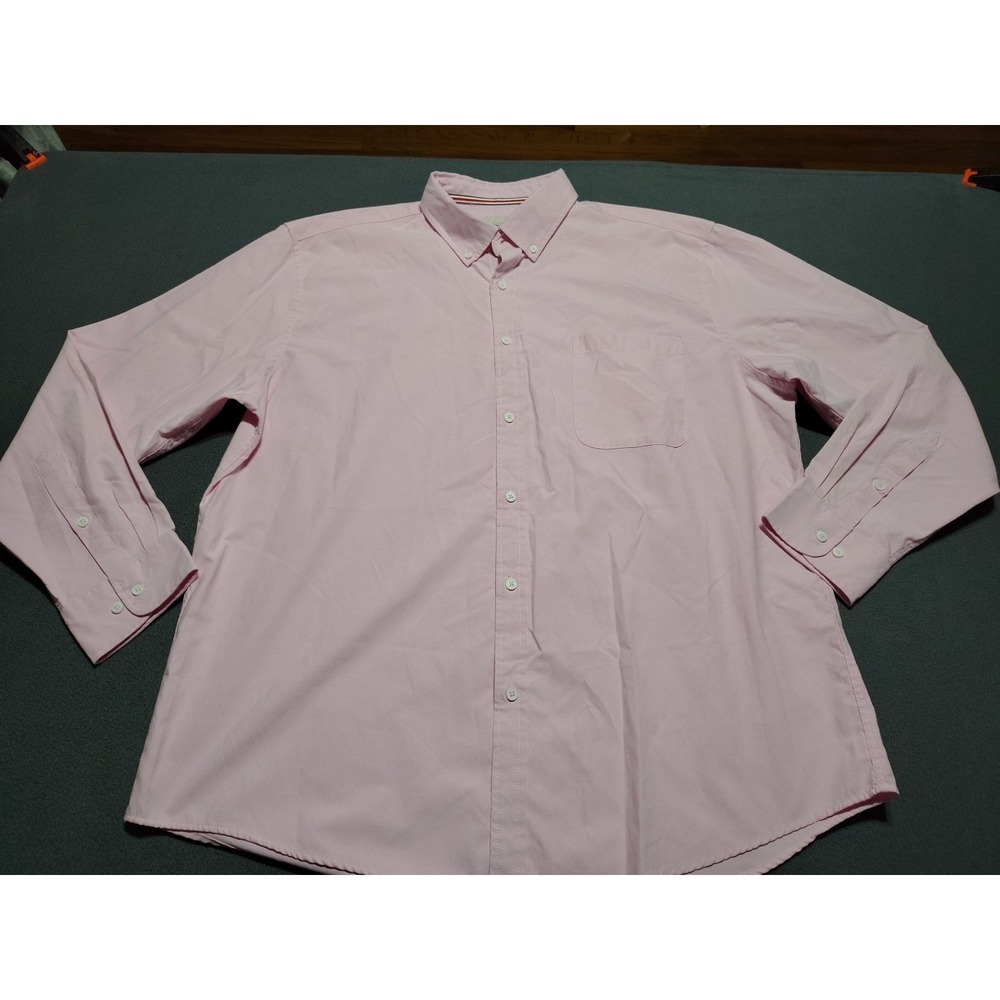 Oxford Men's Luxury Collection Shirt 2XL Pink Classic Preppy College Button Down